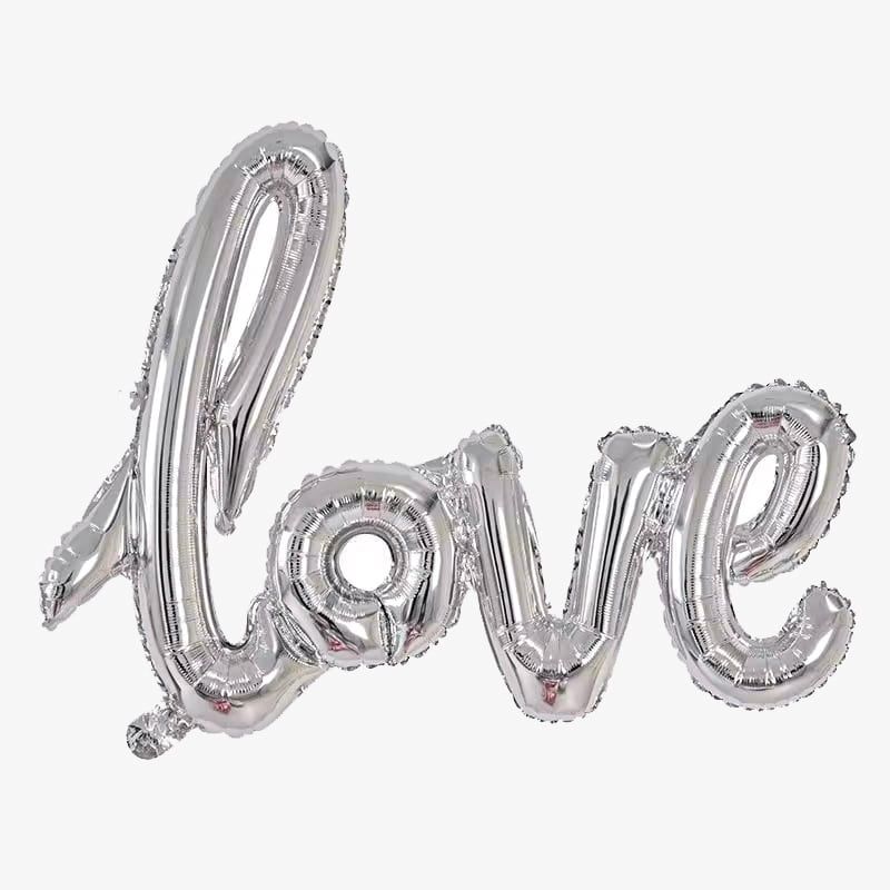 Ballon Aluminium « LOVE » Argent – XL