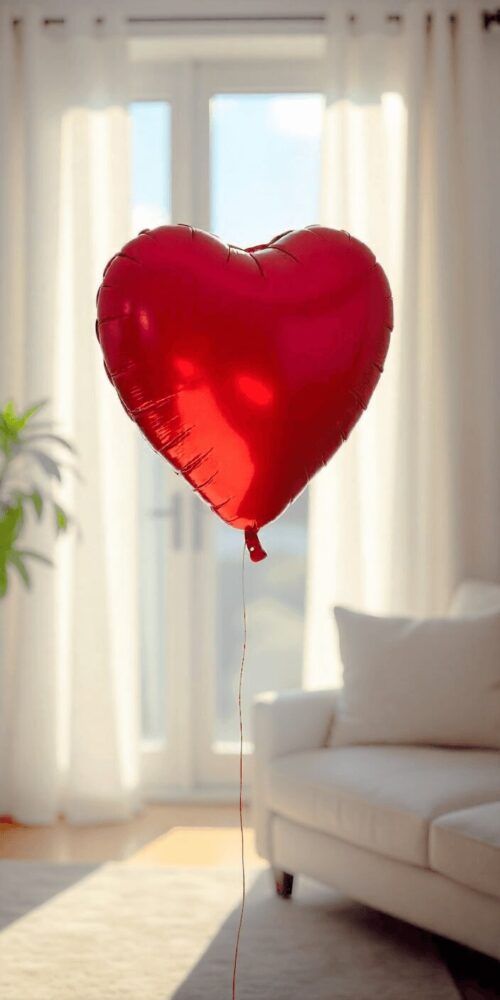 coeur rouge flotte RoseandFly