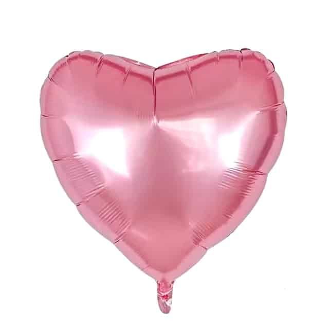 Ballon Cœur Rose Métallisé XL (76cm)