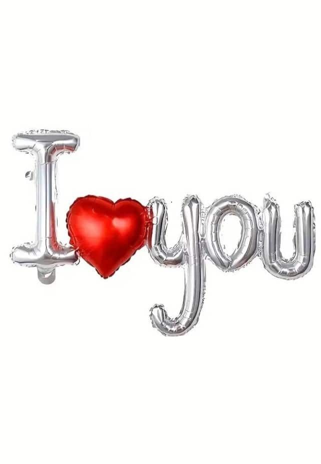Ballon « I ❤️ YOU » Aluminium XL (97cm)