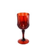 Verre à Pied Réutilisable Ambre - Aspect Cristal