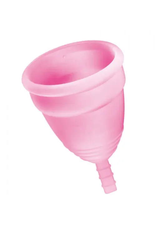 Coupe menstruelle Yoba Nature Santé en silicone médical, taille S,M et L, avec pochette satinée rose