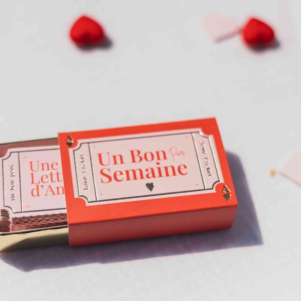 Boîte de 52 bons cadeaux Bon pour Dame de Cœur