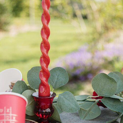 bougies Flambeau Torsadées 25 cm pour table romantique roseandfly