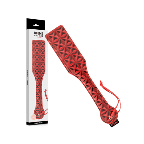 Pelle de fessée adulte rouge et noire BEGME Red Edition