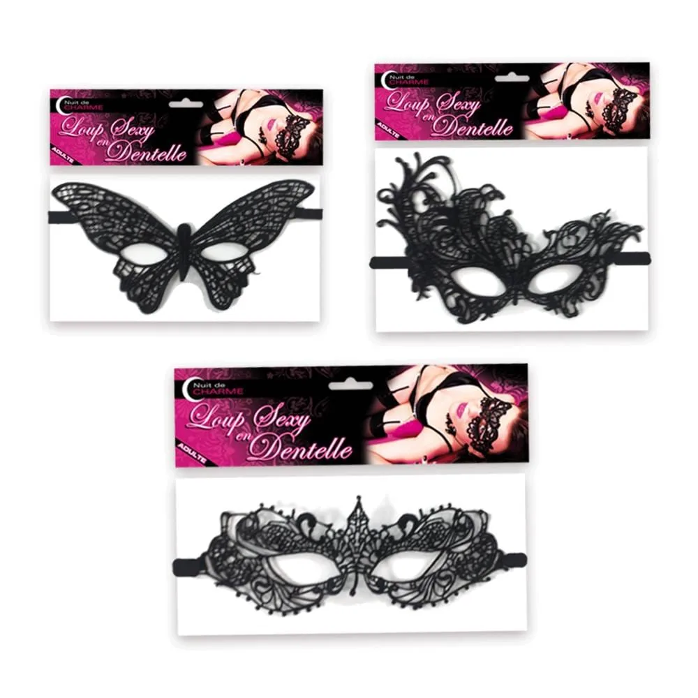 Masque Noir à Lacets