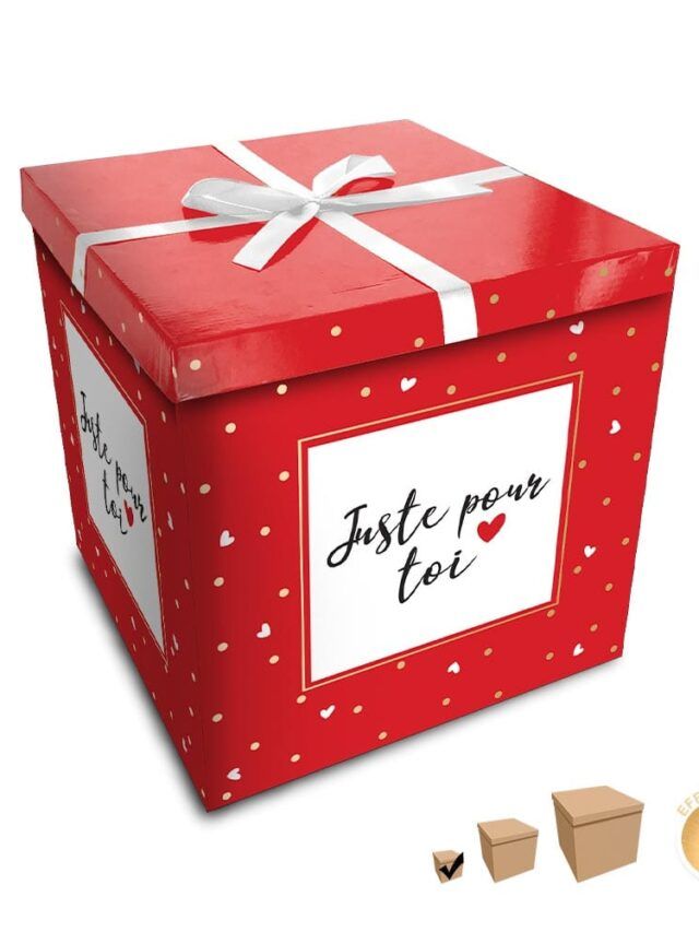 Boîte cadeau avec inscription