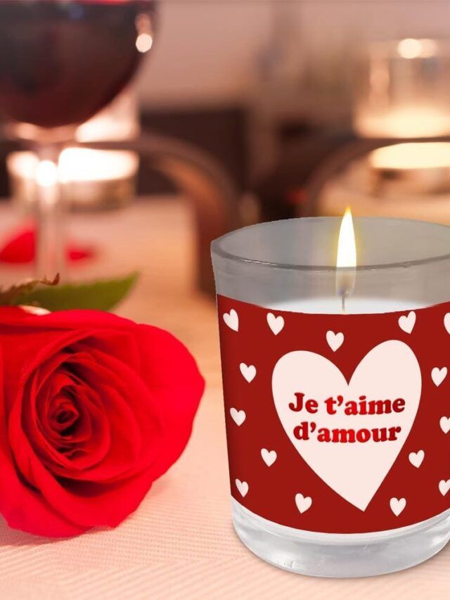 Bougie avec message - en verre