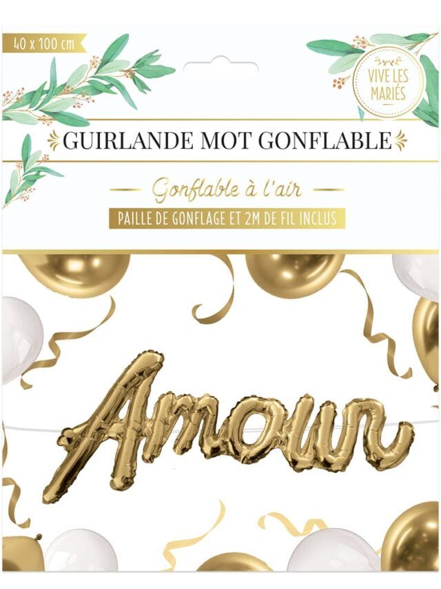 packaging mot gonflable amour