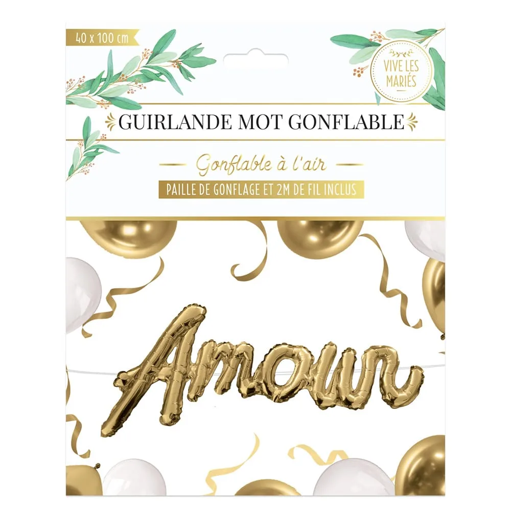 Guirlande ballons « AMOUR »