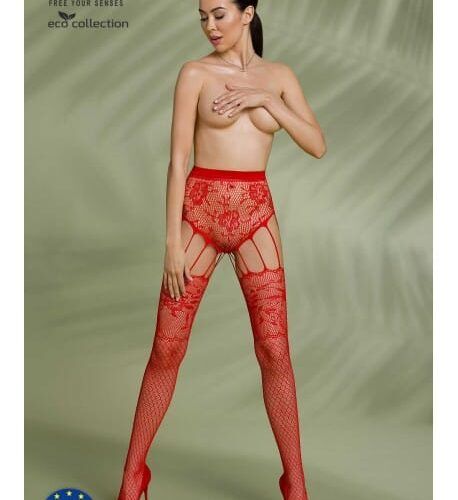 Collant rouge dentelle eco RoseAndFly