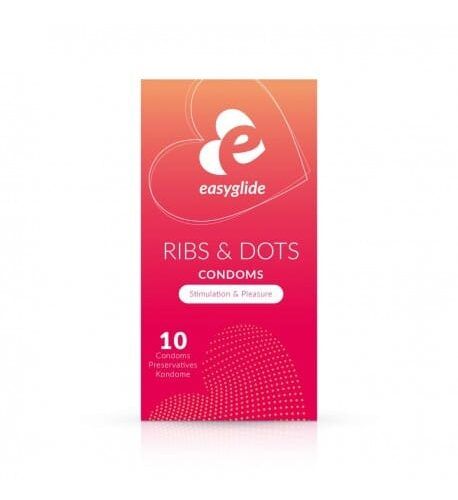 boite de 10 préservatifs nervurés Easyglide RoseandFly