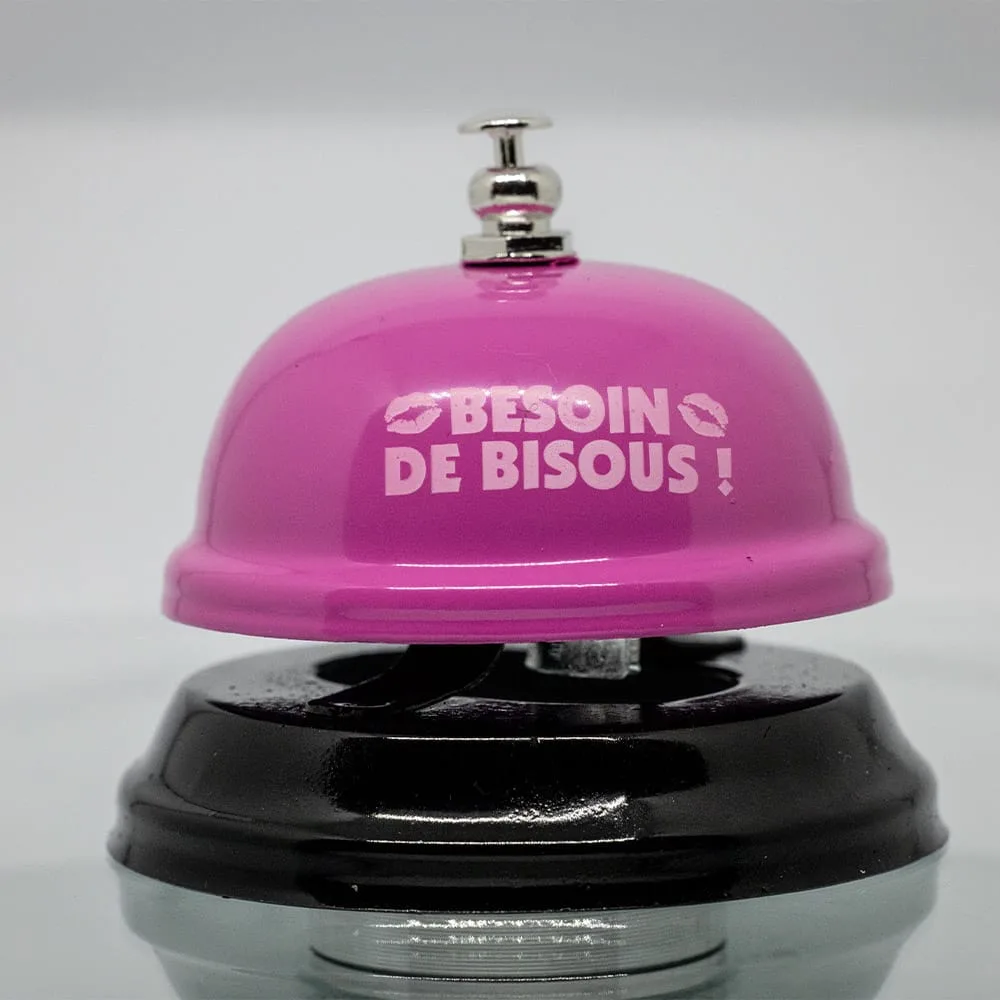 Sonnette Humoristique de Table – « Besoin de bisous ! »