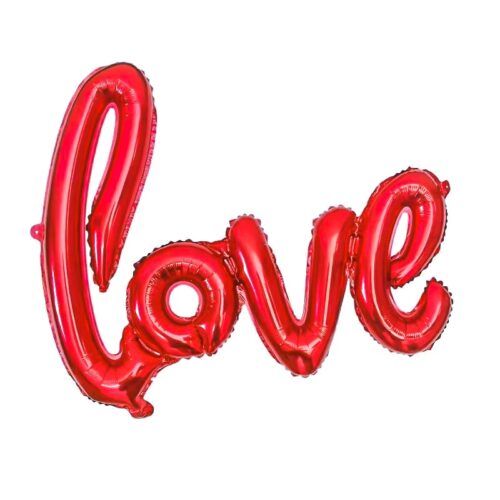 ballon love rouge aluminium RoseandFly