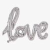 ballon love argent aluminium RoseandFly