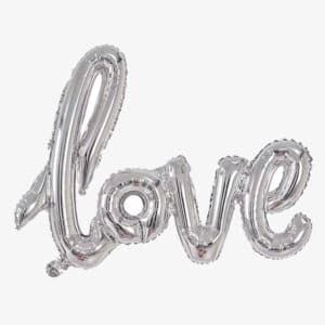Ballon Aluminium « LOVE » Argent – XL