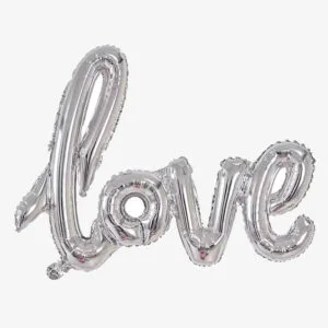 Ballon Aluminium « LOVE » Argent – XL