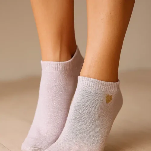 socquette paillettes roses