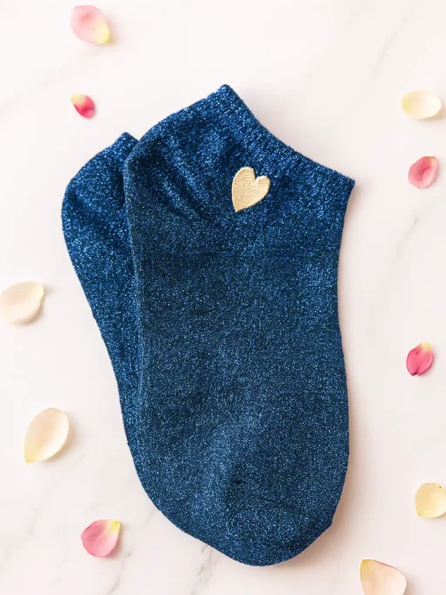 socquette bleue roseandfly lovestore