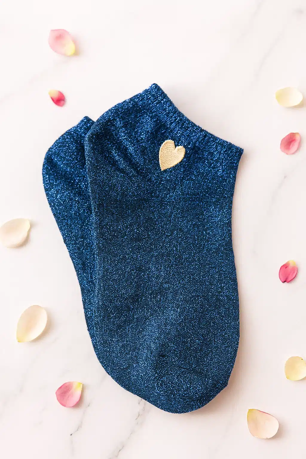 socquette bleue roseandfly lovestore