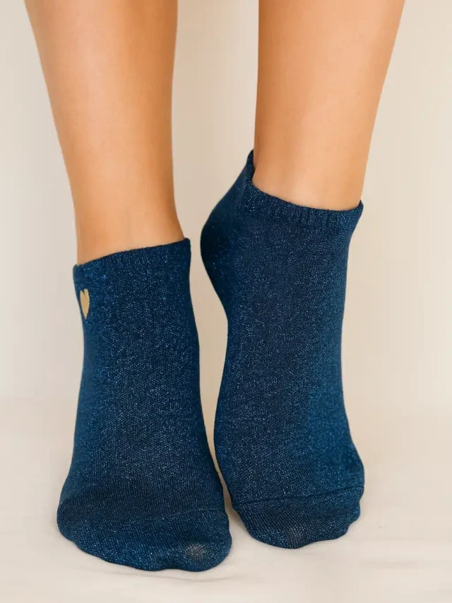 socquette bleue roseandfly lovestore