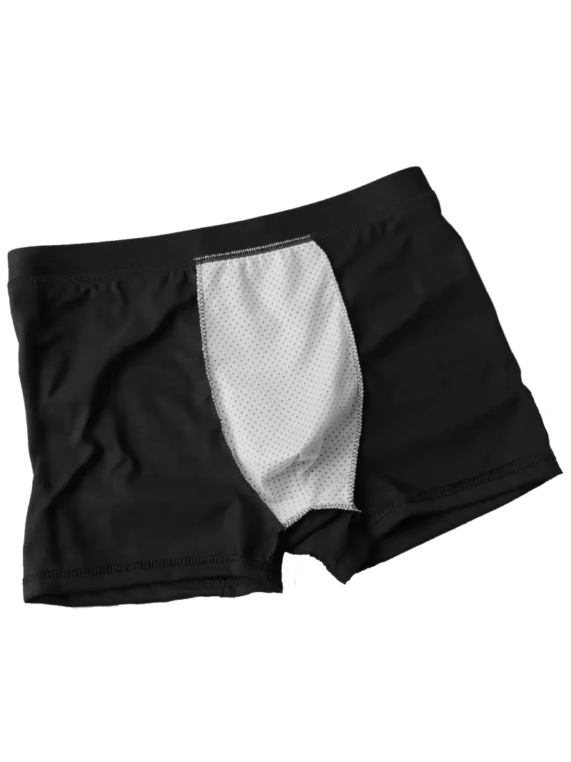 Boxer homme noir avec motifs cœurs rouges – Image 4