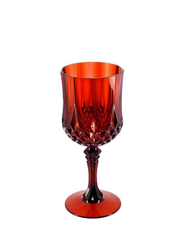 Verre à Pied Réutilisable Ambre - Aspect Cristal
