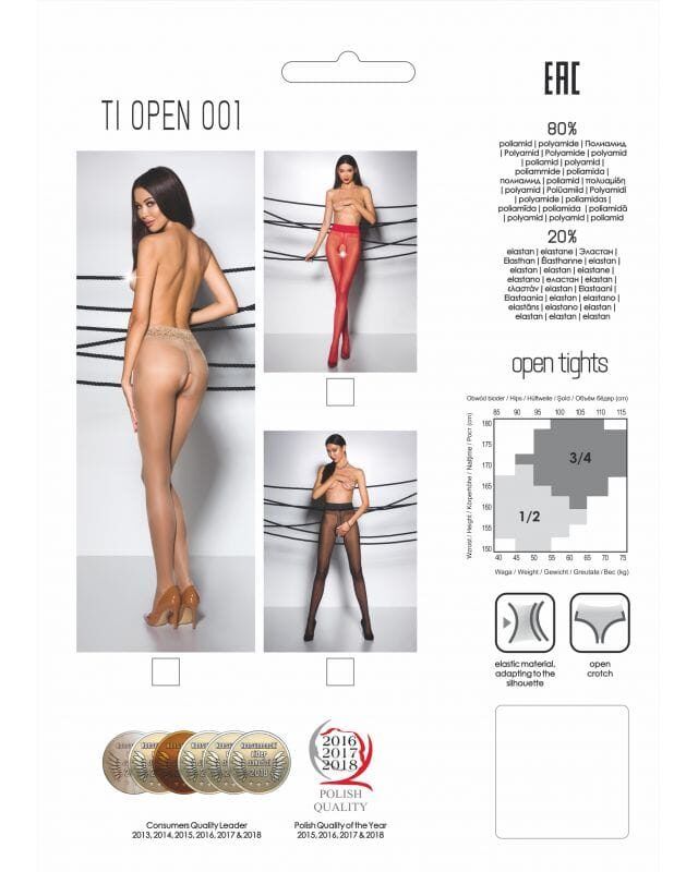 Collants rouges ouverts à l’entrejambe, ajustés et élégants, lingerie sexy pour femme