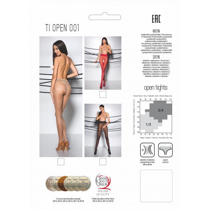 Collants rouges ouverts à l’entrejambe, ajustés et élégants, lingerie sexy pour femme