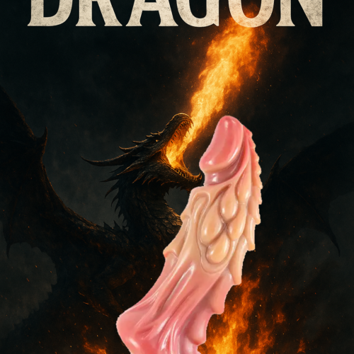 Gode The Dragon en silicone médical avec ventouse, design inspiré des créatures fantastiques, texture à reliefs pour sensations intenses. sextoy devant visuel Dragon
