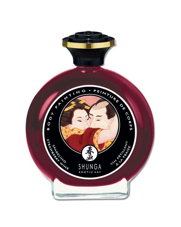 Peinture de corps embrassable - Vin pétillant à la fraise