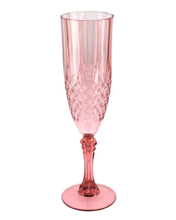 Flûte Réutilisable Rose – Aspect Cristal