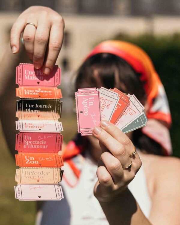 Boîte de 52 Bons Cadeaux « Bon pour… » – Dame de Cœur