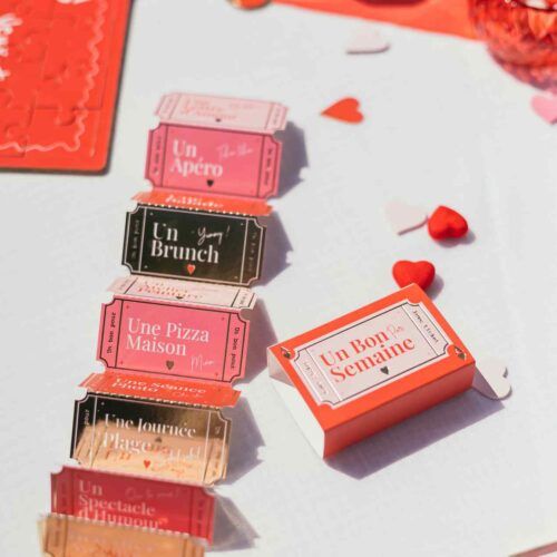 Boîte de 52 bons cadeaux Bon pour Dame de Cœur