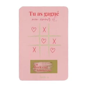Jeu à gratter « Tu as gagné mon amour et… »