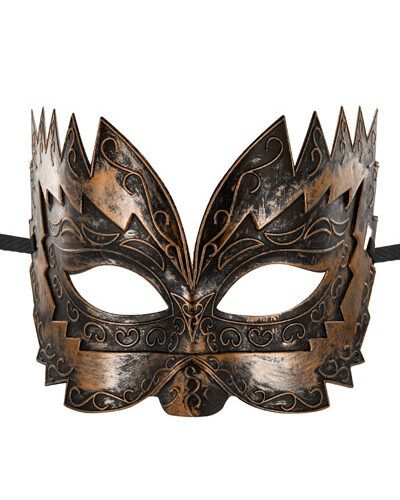 Masque cuivré haut pour homme Maskarade – vue de face