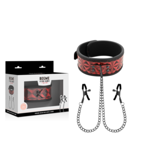 BEGME RED Edition — Collier rouge et noir avec pinces réglables