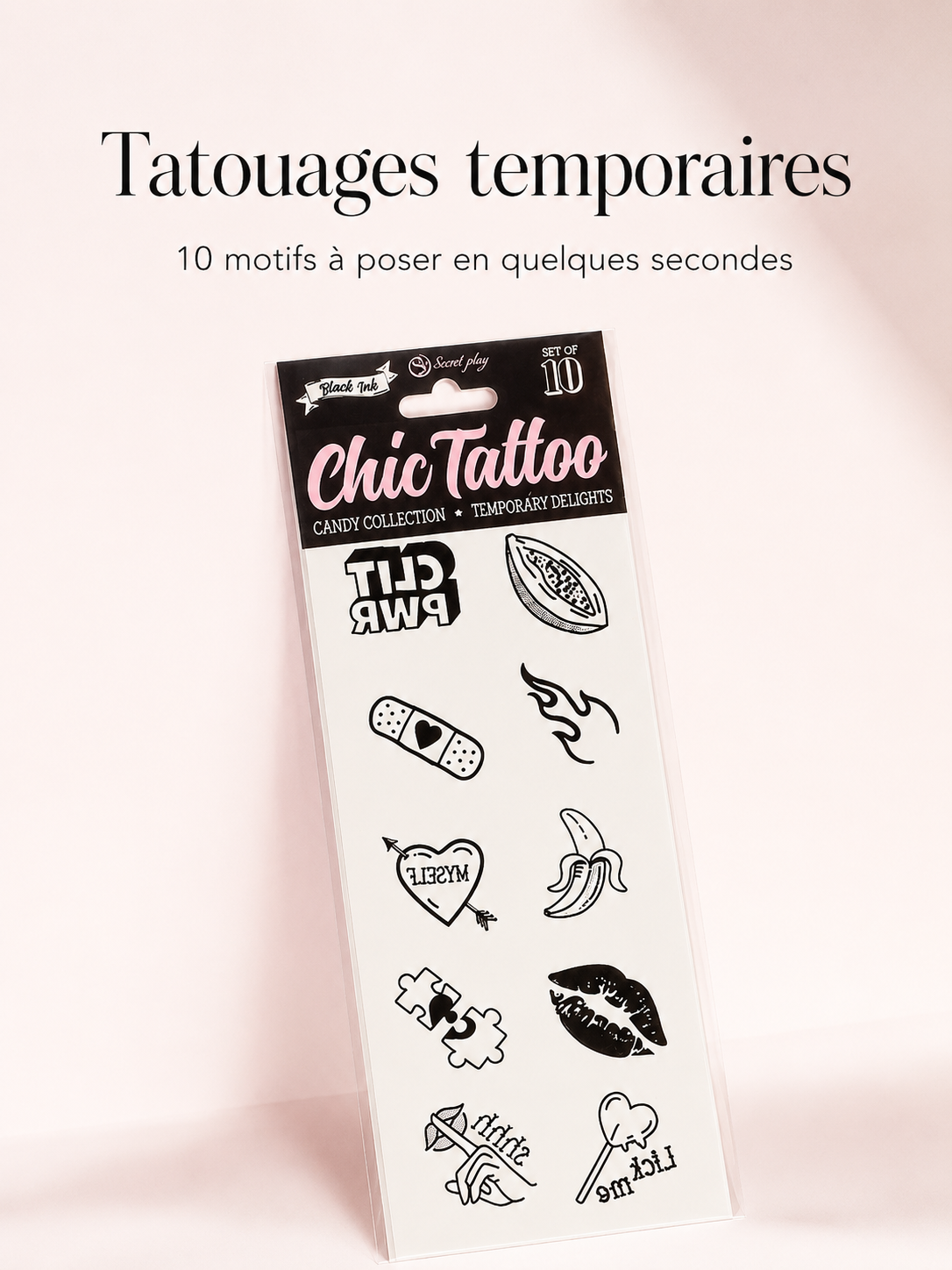 Lot de 10 tatouages temporaires 'Candy Collection' – Image 7