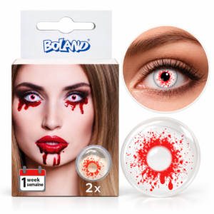 Lentilles fantaisie œil ensanglanté adulte Halloween