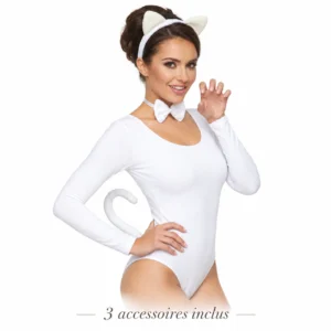 Kit chat blanc adulte